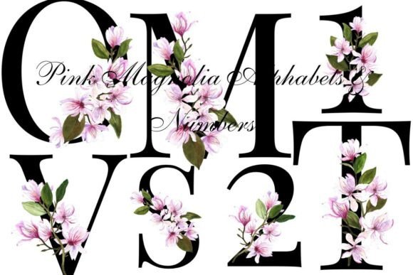 Elevate Your Designs with a Pink Floral Alphabet and Numbers Clipart Collection