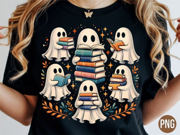 Elevating Your Halloween Designs with the Spooky Ghost Book Club PNG