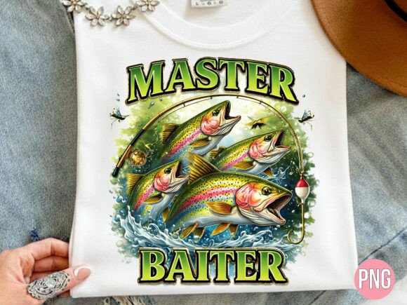 Funny Master Baiter Fishing Gift PNG: A Bold Design Statement