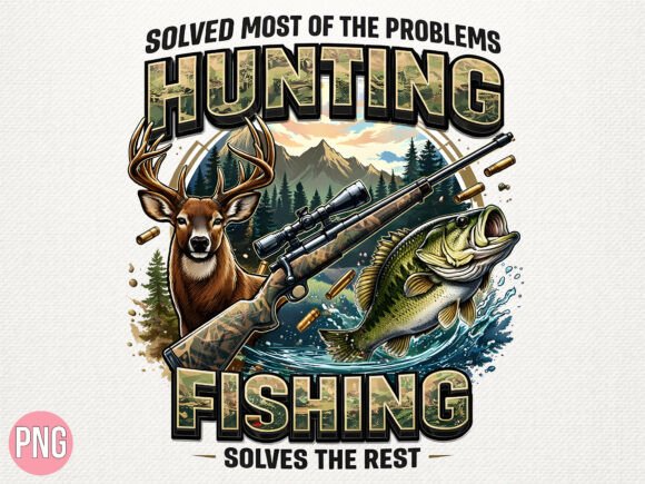 Hunting Fishing Outdoor Adventure PNG for Creators