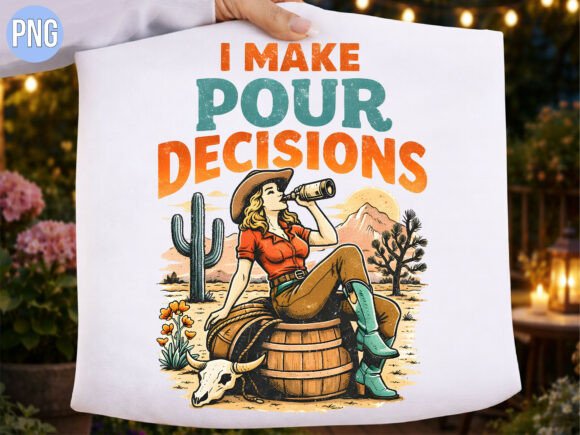 I Make Pour Decisions Cowgirl Beer PNG: A Creative Asset