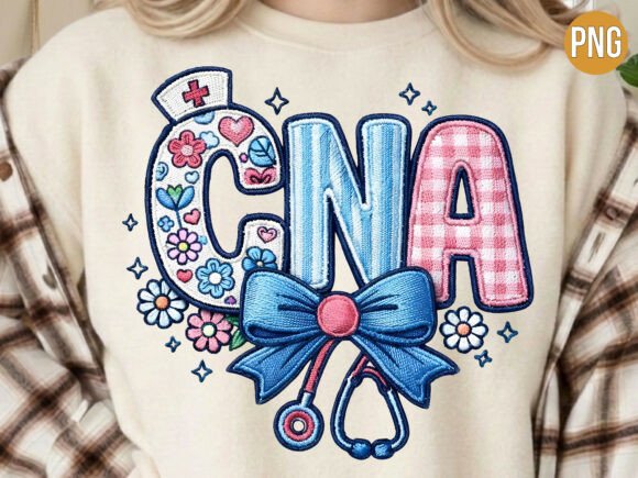 Integrating the CNA Nurse Floral Stethoscope Bow PNG into Professional Design Workflows