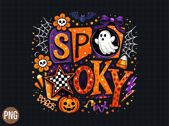 Spooky Halloween Ghost Pumpkin PNG Shirt Designs