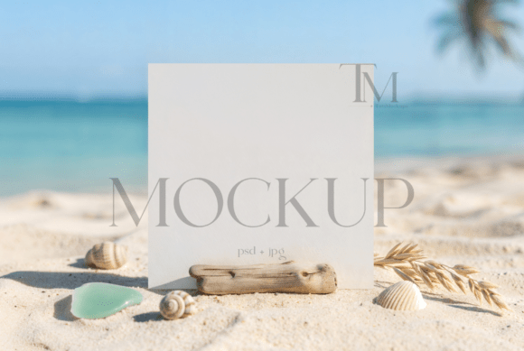 Summer Seating Square Tag Mockup for Creators