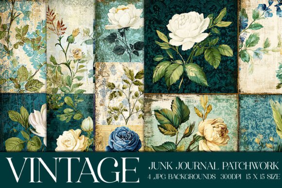 Unlocking Creativity with Vintage Junk Journal Patchwork Papers S5