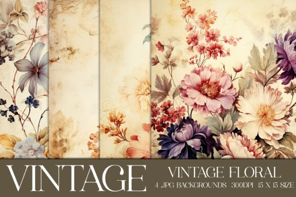 Vintage Floral Scrapbook Papers S17: A Patchwork of Nostalgia
